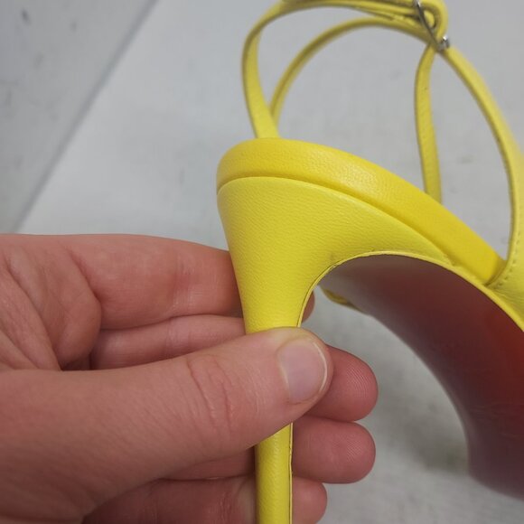 Christian Louboutin Loubigirl Yellow Ankle Strap Heel Sandal - Picture 10 of 12
